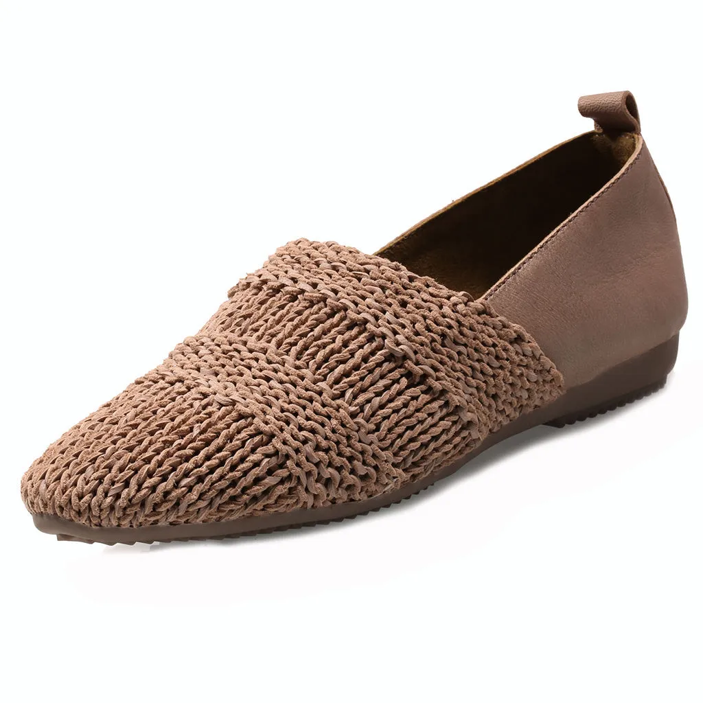 Leather Casual Flat Soft Bottom Fashion Women's Shoes | Gift Shoes