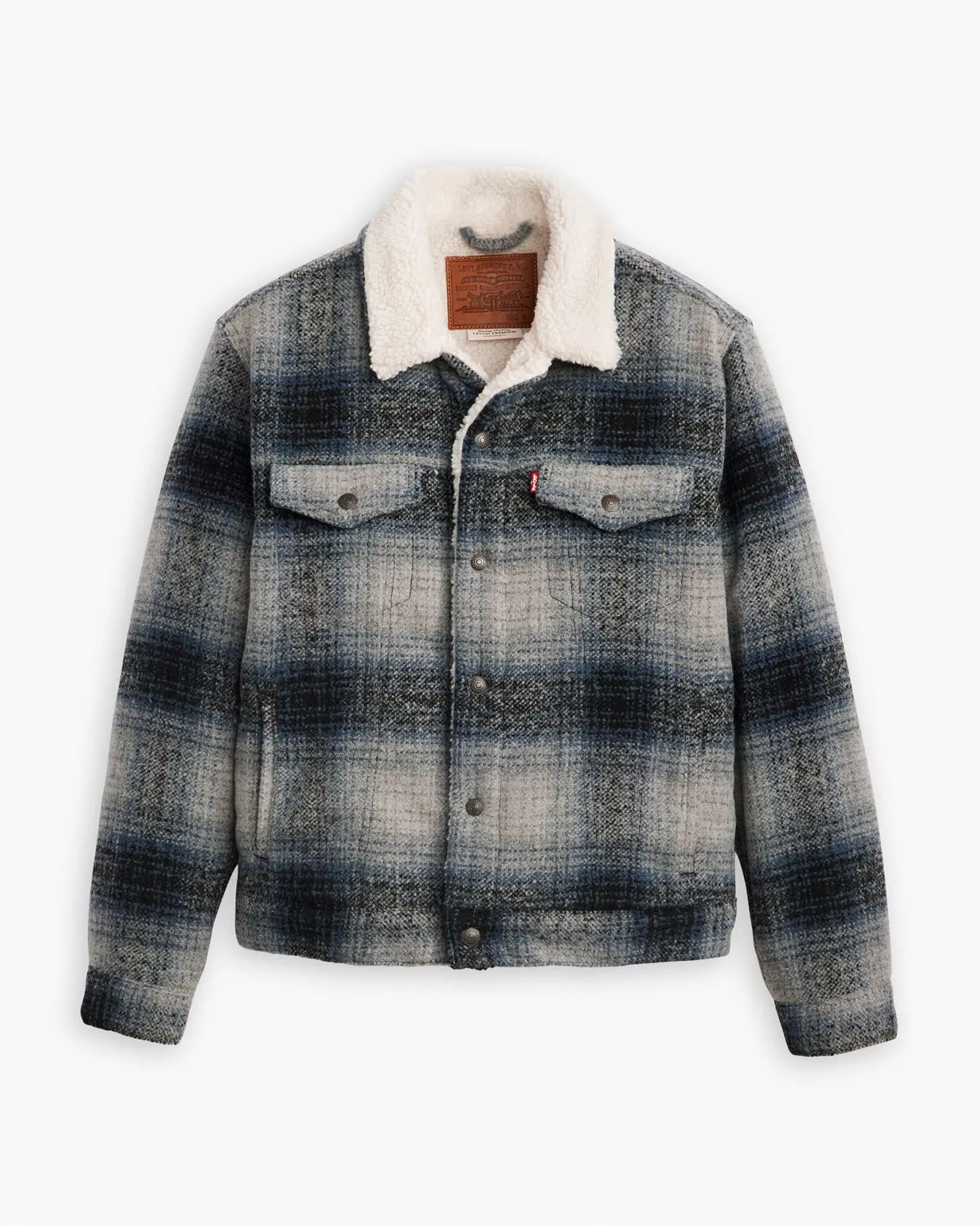 Levi's Type III Sherpa Jacket - Westin Plaid / Car Park Grey