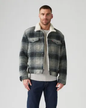 Levi's Type III Sherpa Jacket - Westin Plaid / Car Park Grey