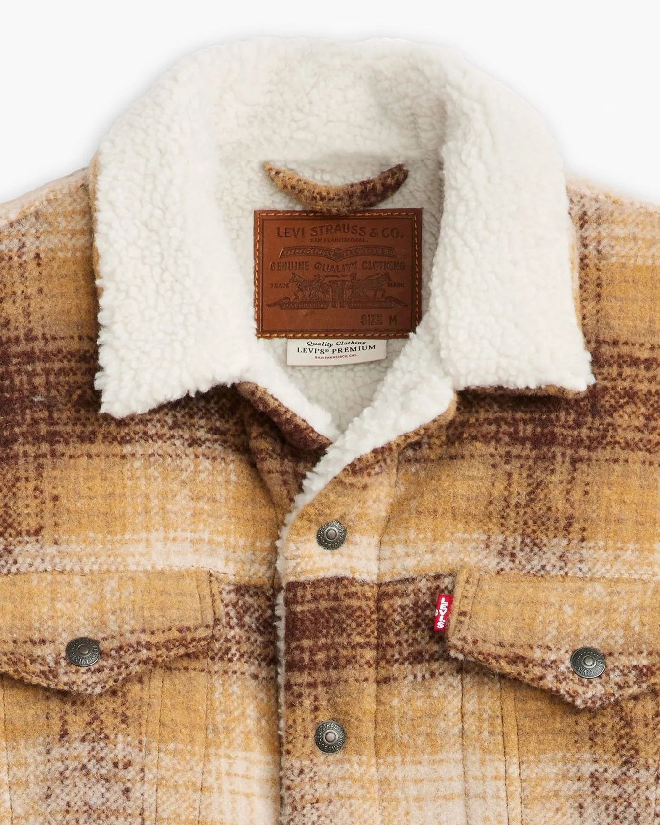 Levi's Type III Sherpa Jacket - Westin Plaid / Curry