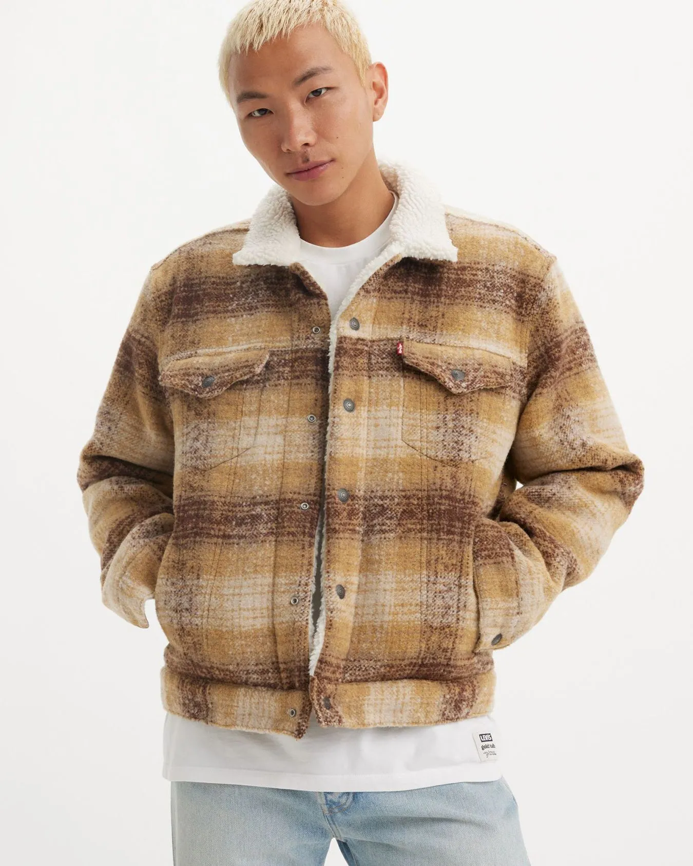 Levi's Type III Sherpa Jacket - Westin Plaid / Curry