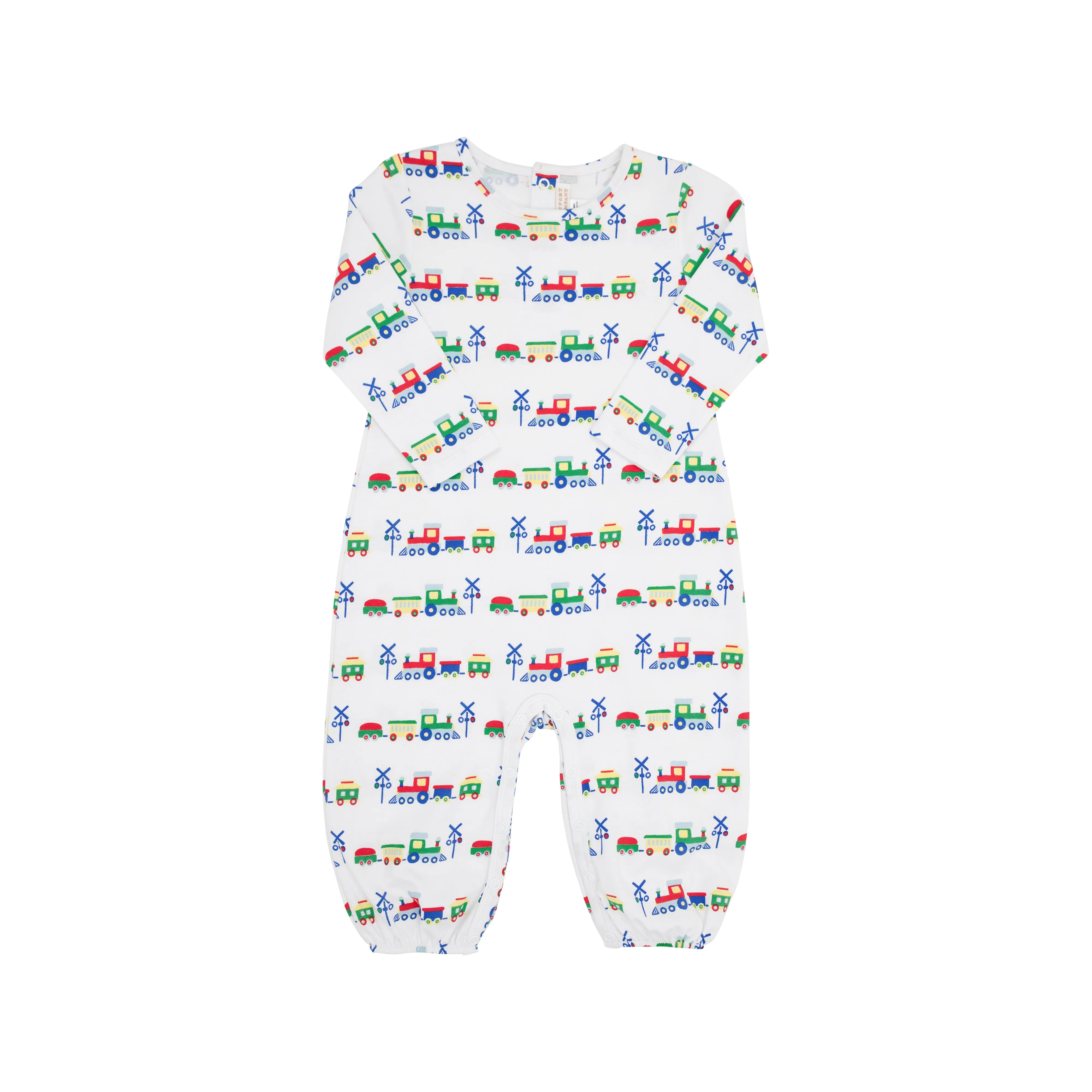 Long Sleeve Patton Play Romper - Chatham Choo Choo