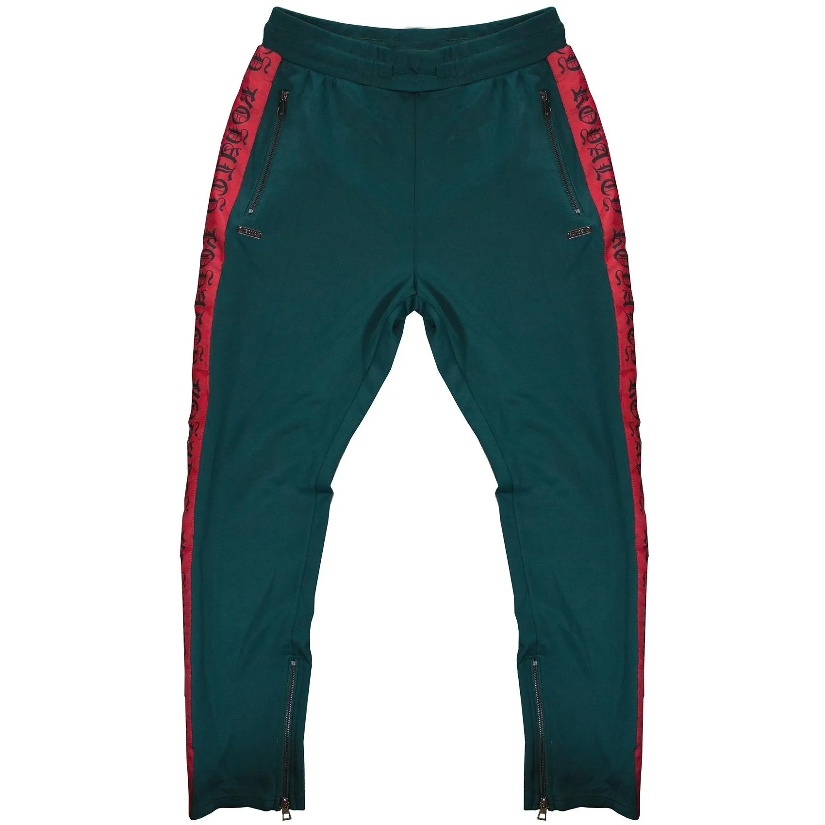 M2799 Makobi Royalty Track Pants - Green/Red