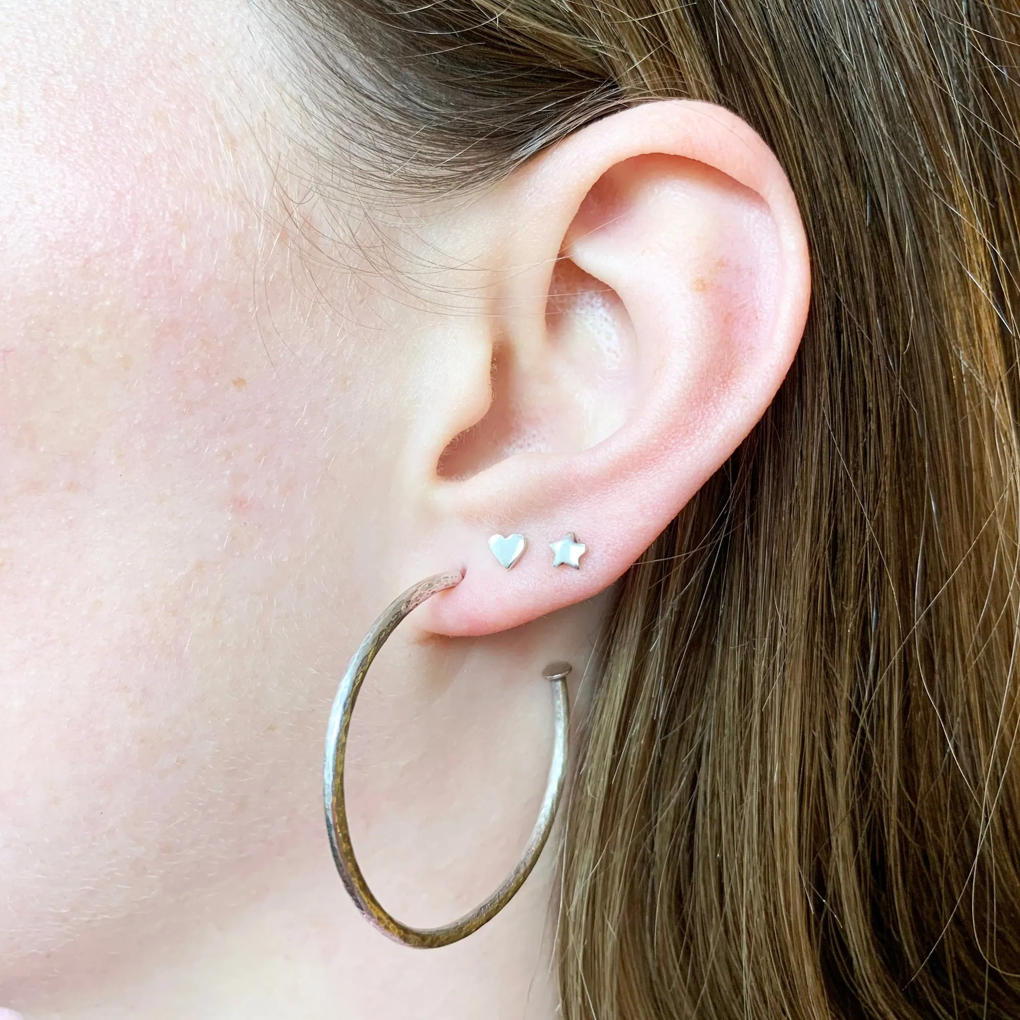 Maxi Hammered Hoop Earrings