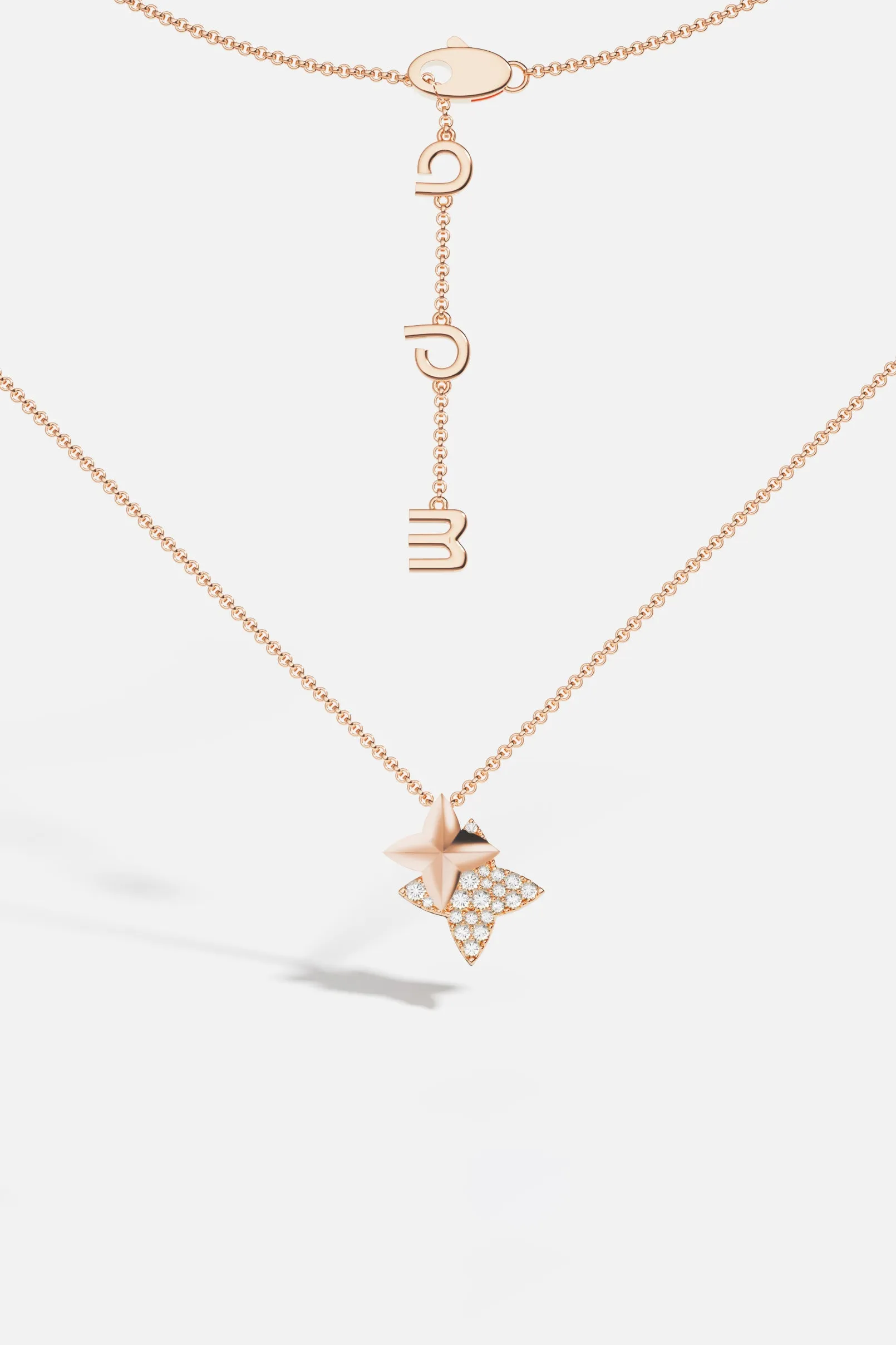 Météorites Rose Gold Adjustable Necklace