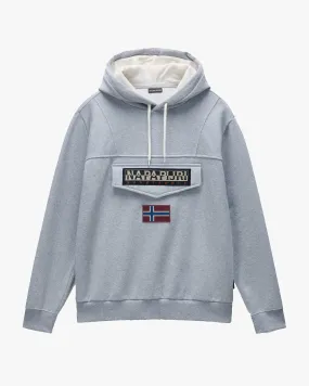 Napapijri Burgee Winter 3 Hoodie - Medium Grey Melange