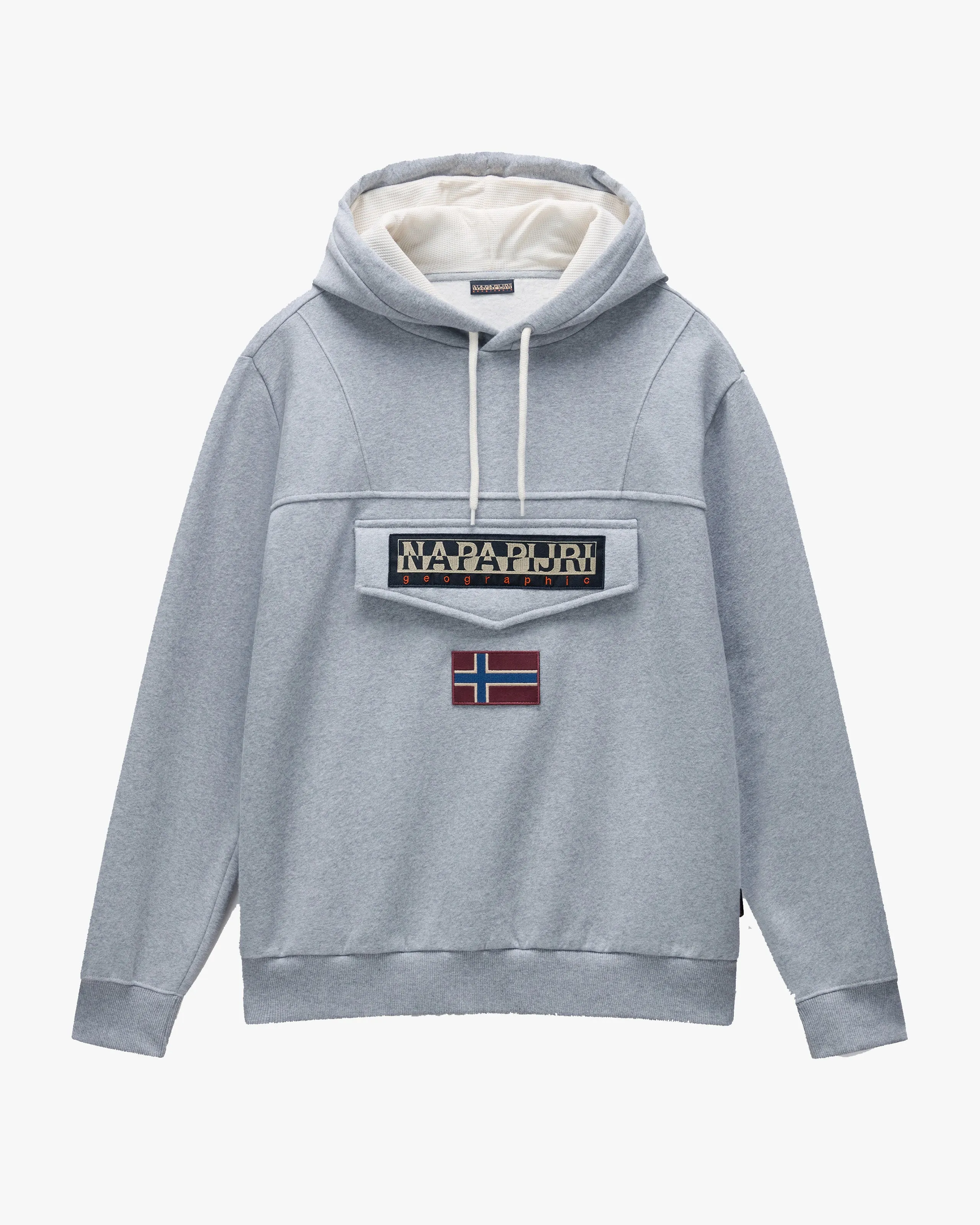 Napapijri Burgee Winter 3 Hoodie - Medium Grey Melange