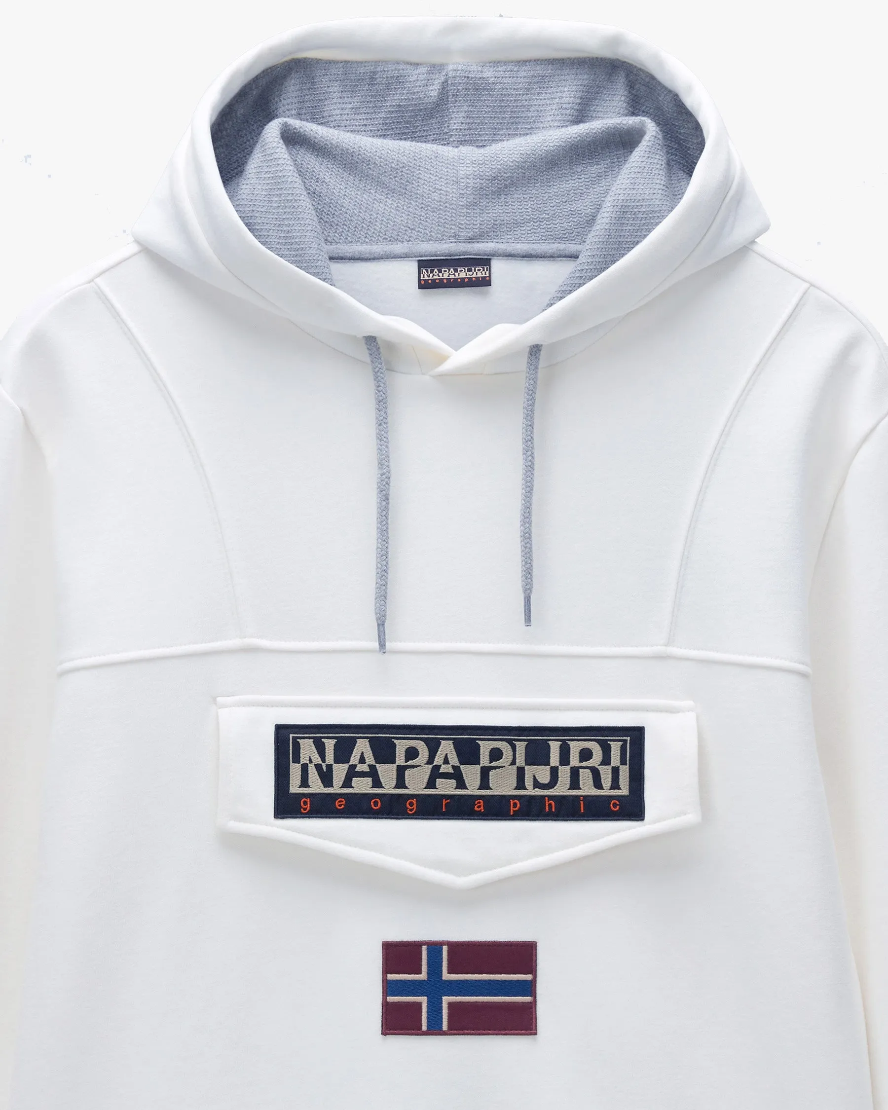 Napapijri Burgee Winter 3 Hoodie - White Heron