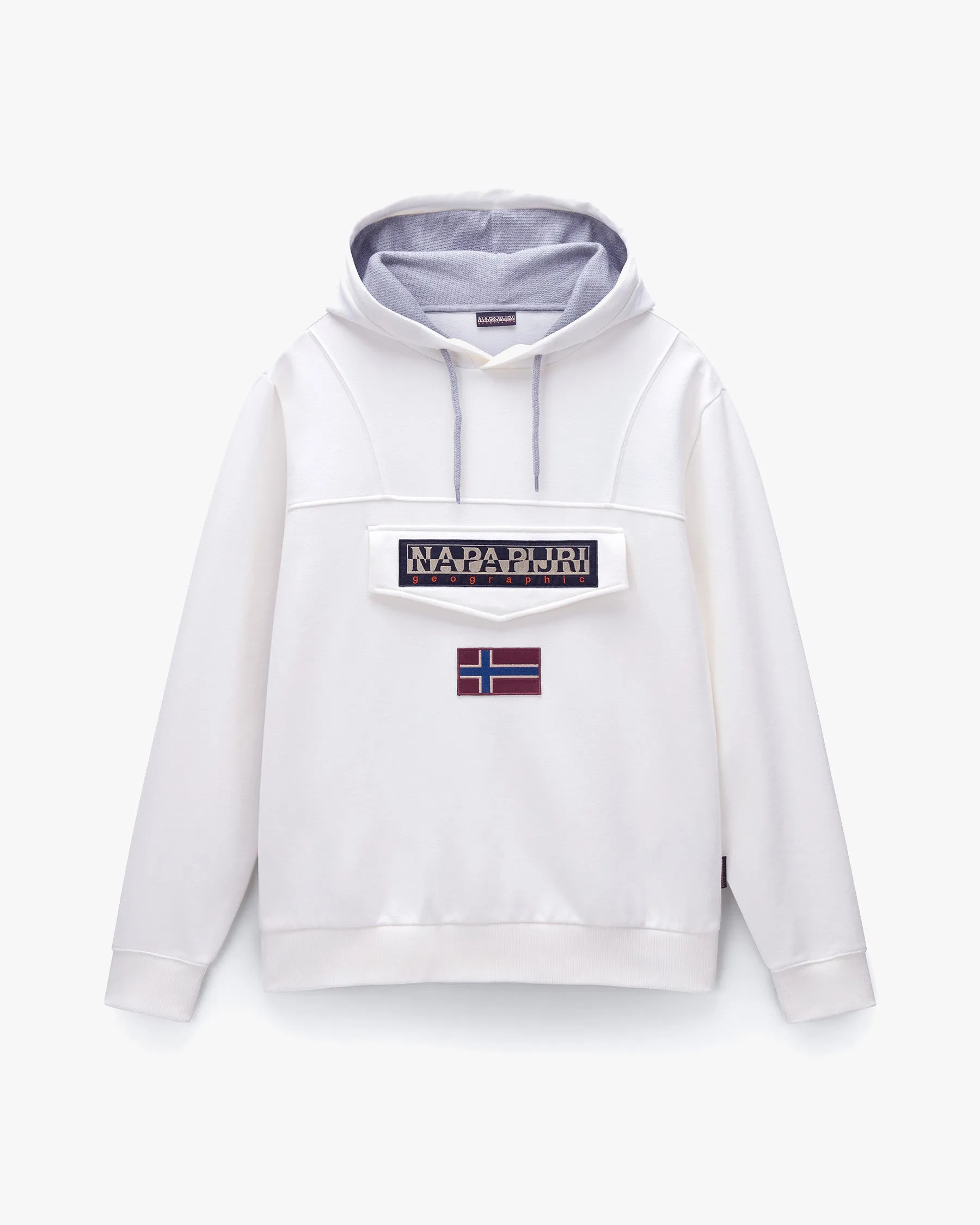 Napapijri Burgee Winter 3 Hoodie - White Heron