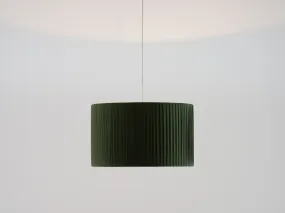 Olive green large pleated shade