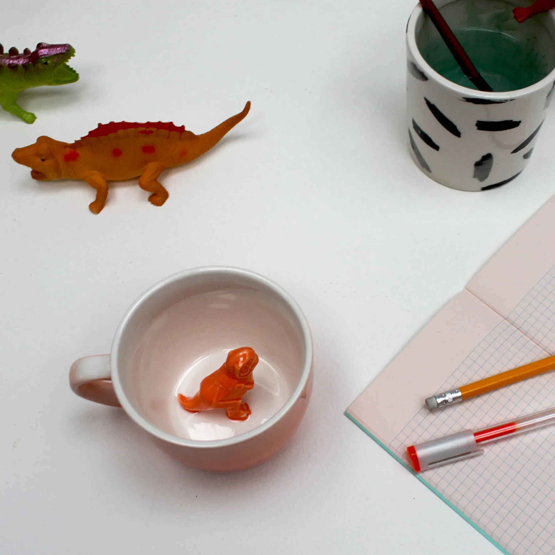 Origami Orange Dino Cup