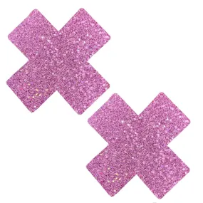 Pegasus Kisses Purple Pink Iridescent Glitter X Factor Nipple Cover Pasties