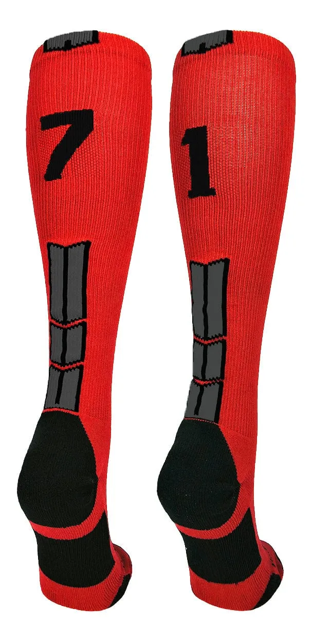 Player Id Jersey Number Socks Over the Calf Length Red Black