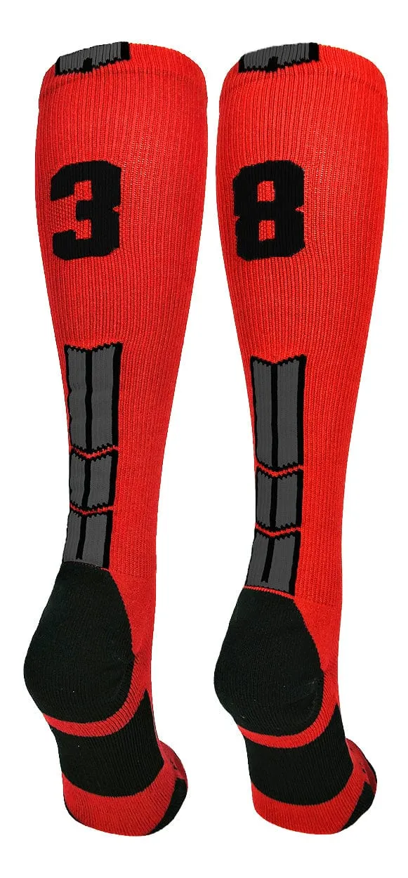 Player Id Jersey Number Socks Over the Calf Length Red Black