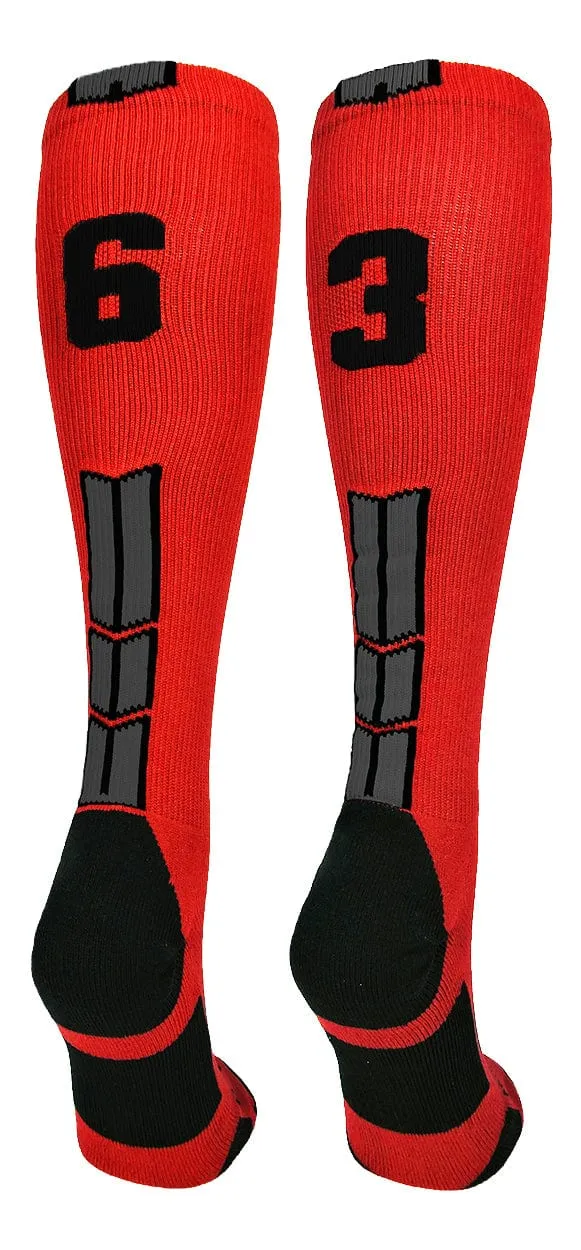 Player Id Jersey Number Socks Over the Calf Length Red Black