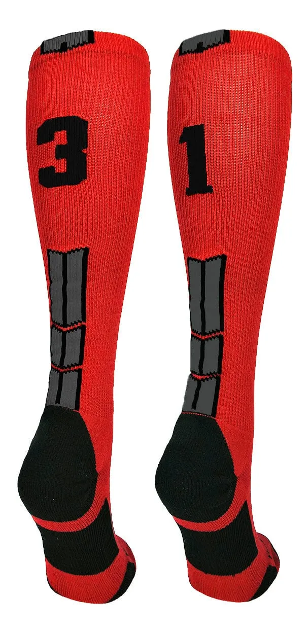 Player Id Jersey Number Socks Over the Calf Length Red Black