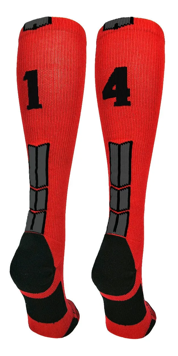 Player Id Jersey Number Socks Over the Calf Length Red Black