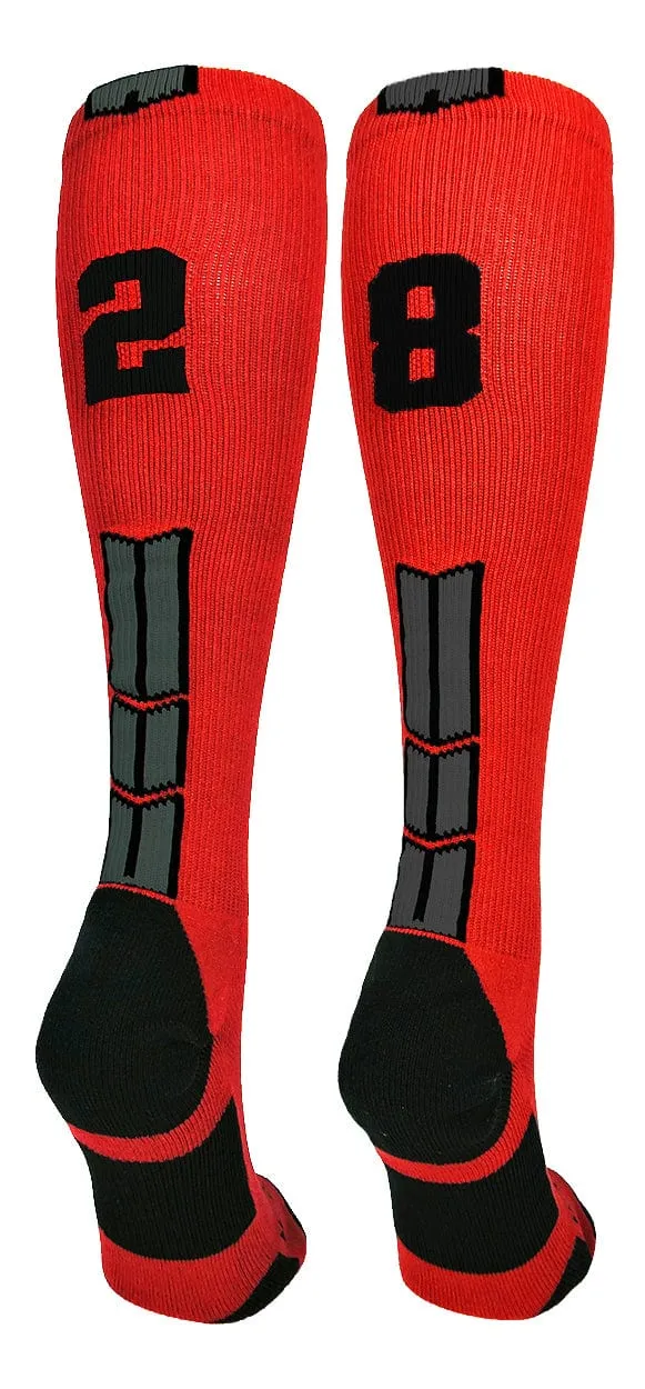 Player Id Jersey Number Socks Over the Calf Length Red Black