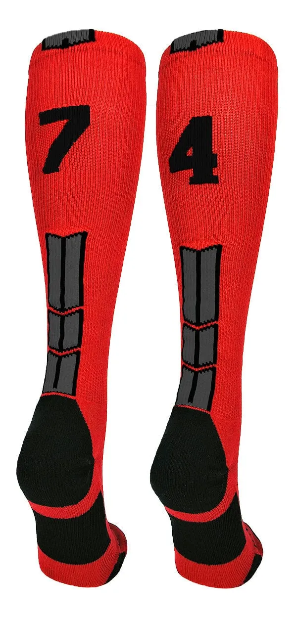 Player Id Jersey Number Socks Over the Calf Length Red Black