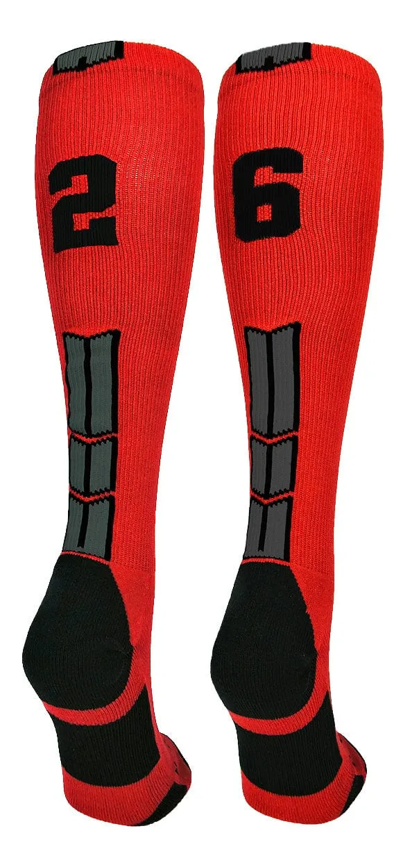 Player Id Jersey Number Socks Over the Calf Length Red Black