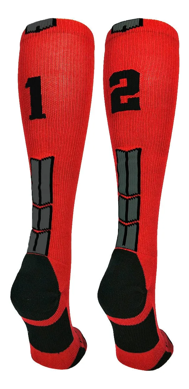 Player Id Jersey Number Socks Over the Calf Length Red Black