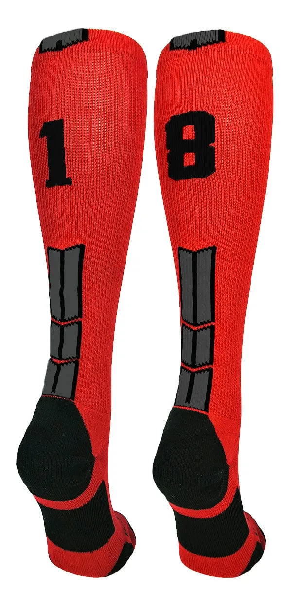 Player Id Jersey Number Socks Over the Calf Length Red Black