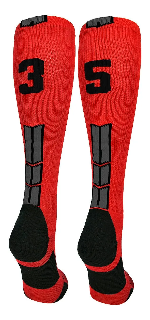 Player Id Jersey Number Socks Over the Calf Length Red Black