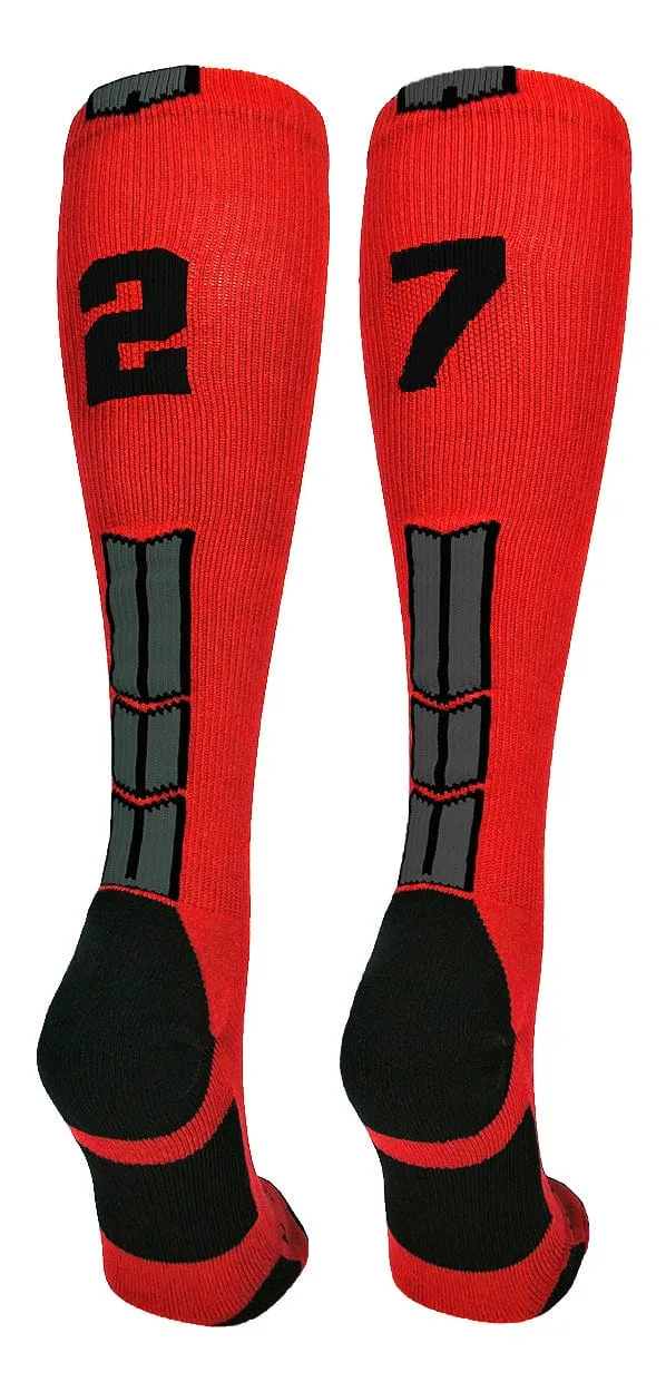 Player Id Jersey Number Socks Over the Calf Length Red Black