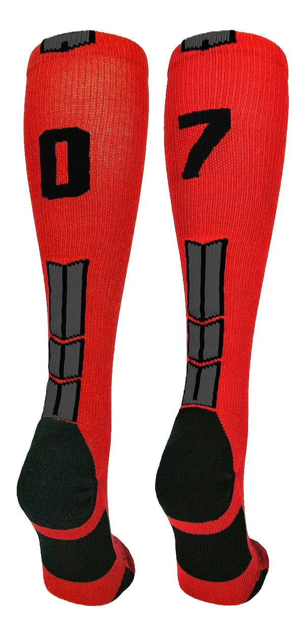 Player Id Jersey Number Socks Over the Calf Length Red Black