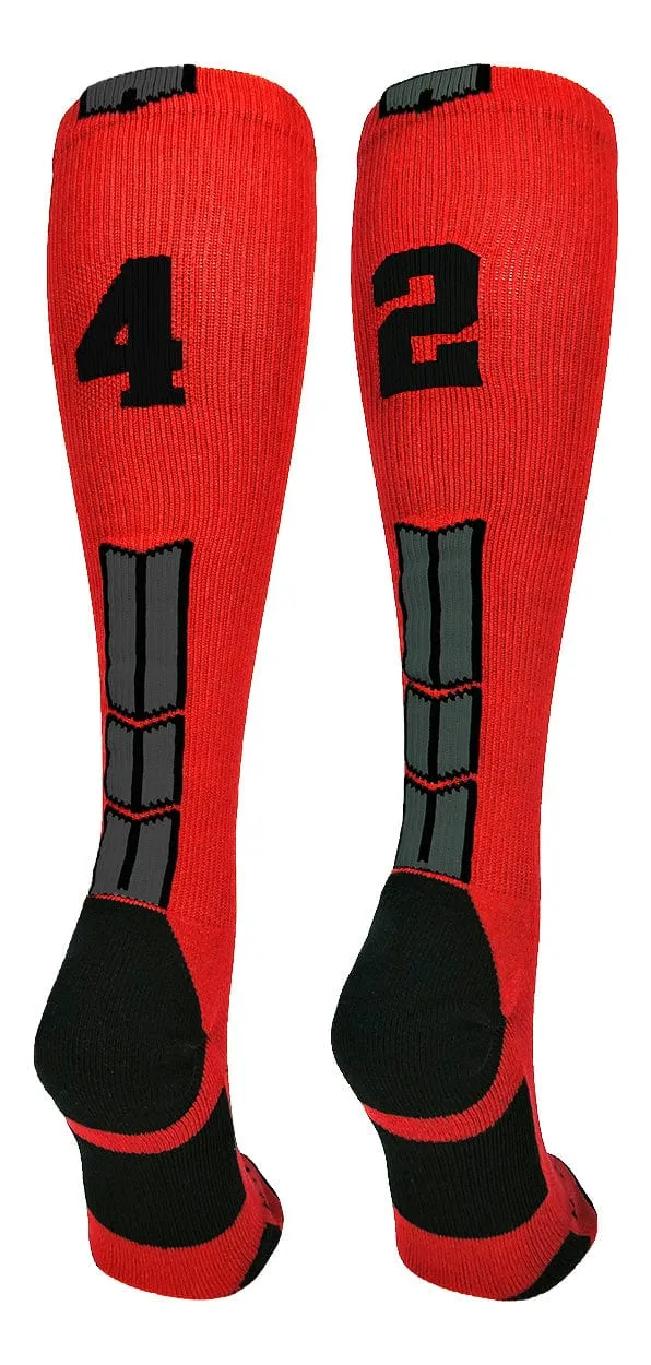 Player Id Jersey Number Socks Over the Calf Length Red Black