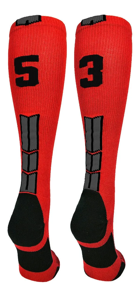 Player Id Jersey Number Socks Over the Calf Length Red Black