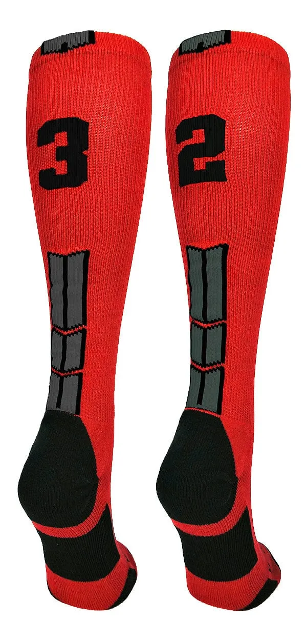 Player Id Jersey Number Socks Over the Calf Length Red Black