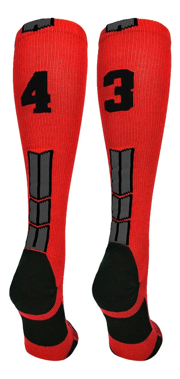 Player Id Jersey Number Socks Over the Calf Length Red Black