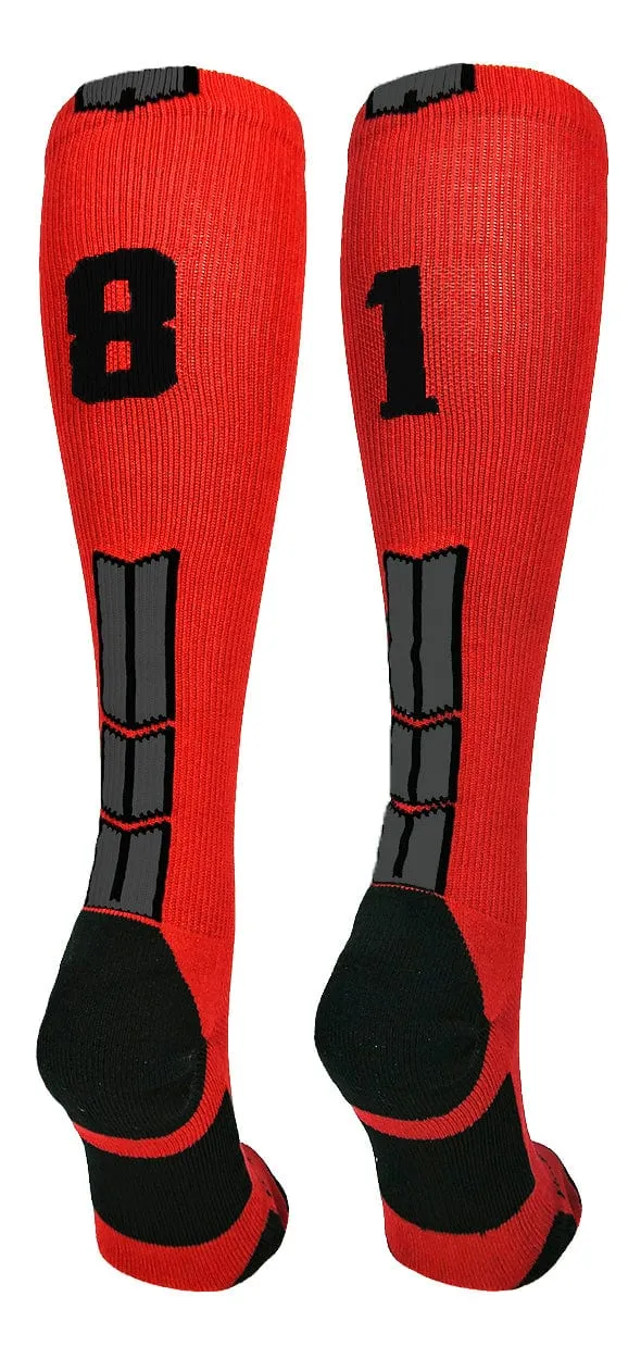 Player Id Jersey Number Socks Over the Calf Length Red Black