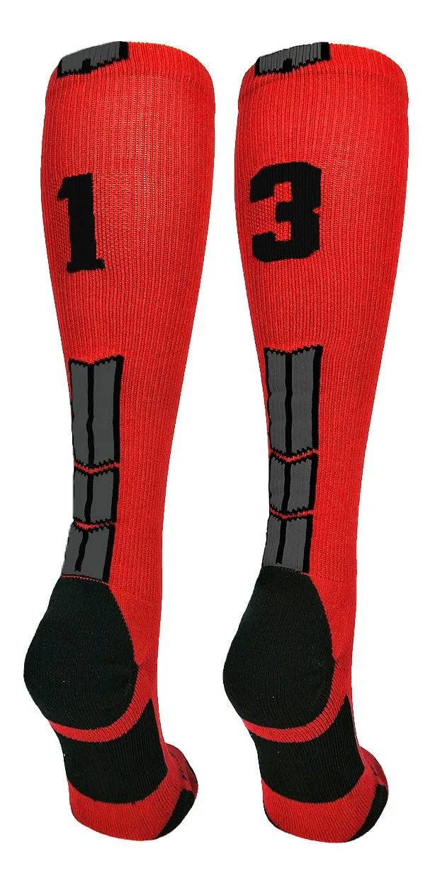 Player Id Jersey Number Socks Over the Calf Length Red Black