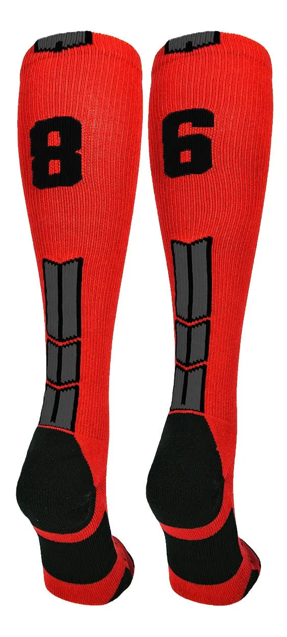 Player Id Jersey Number Socks Over the Calf Length Red Black