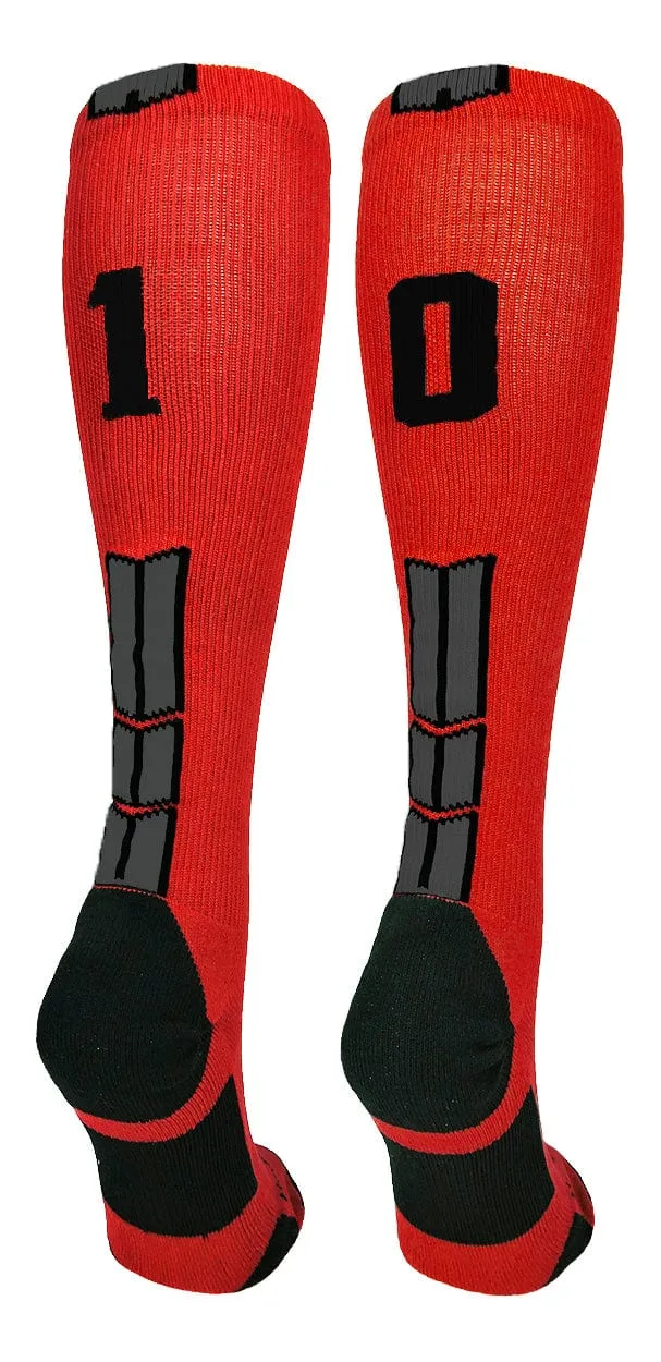 Player Id Jersey Number Socks Over the Calf Length Red Black