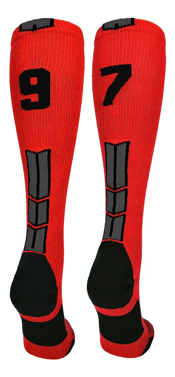 Player Id Jersey Number Socks Over the Calf Length Red Black