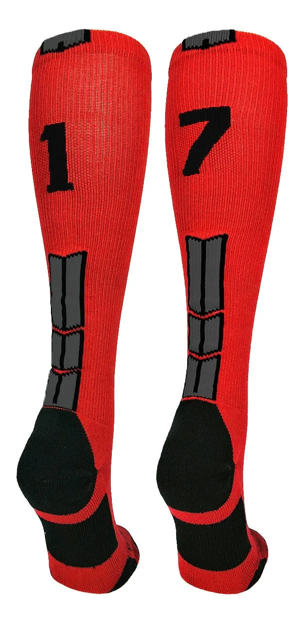 Player Id Jersey Number Socks Over the Calf Length Red Black