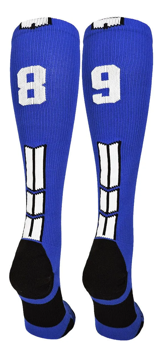 Player Id Jersey Number Socks Over the Calf Length Royal White