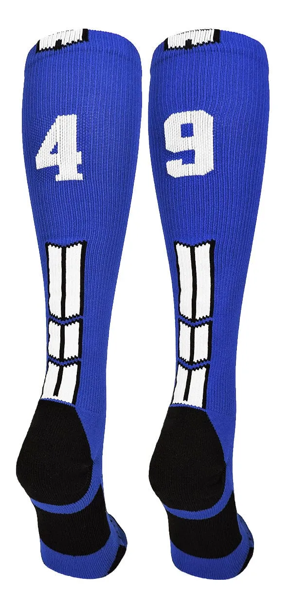 Player Id Jersey Number Socks Over the Calf Length Royal White