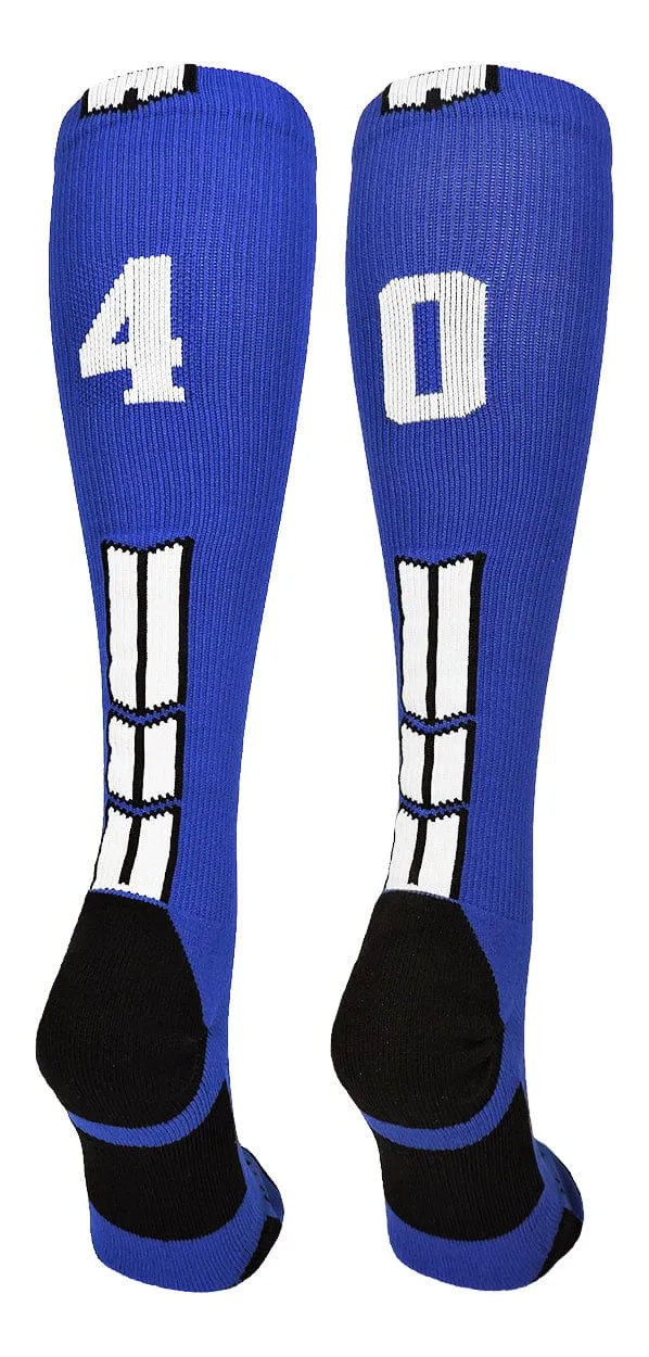 Player Id Jersey Number Socks Over the Calf Length Royal White