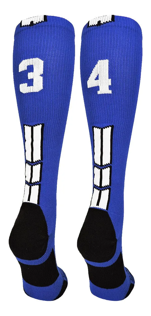 Player Id Jersey Number Socks Over the Calf Length Royal White