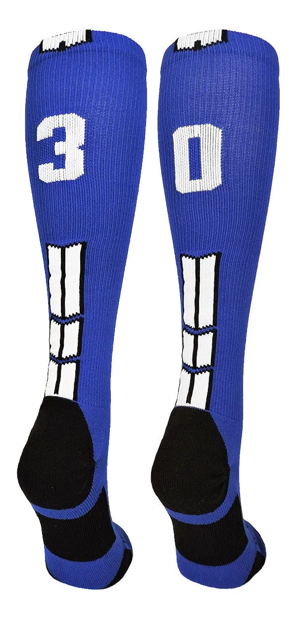 Player Id Jersey Number Socks Over the Calf Length Royal White