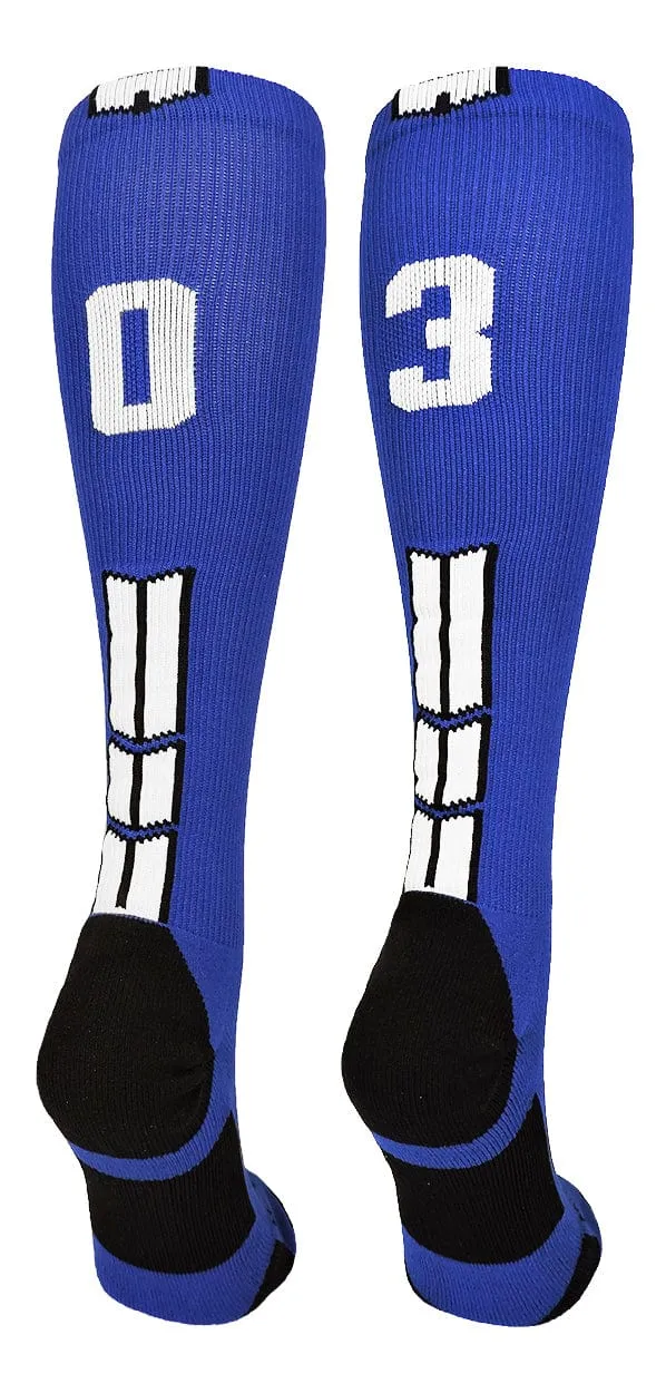 Player Id Jersey Number Socks Over the Calf Length Royal White