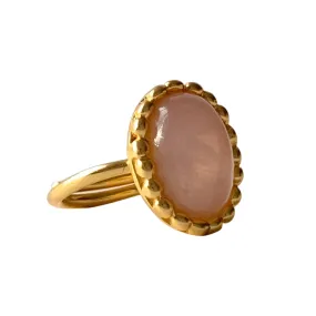 RING BELLE STONE ROSE QUARTZ