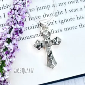 Rose Quartz Cross pendant