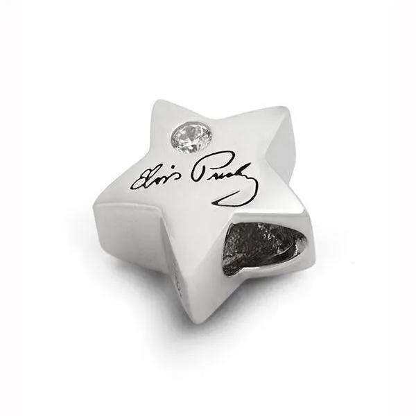 Sterling Silver Elvis Presley Signature Star Bead Charm