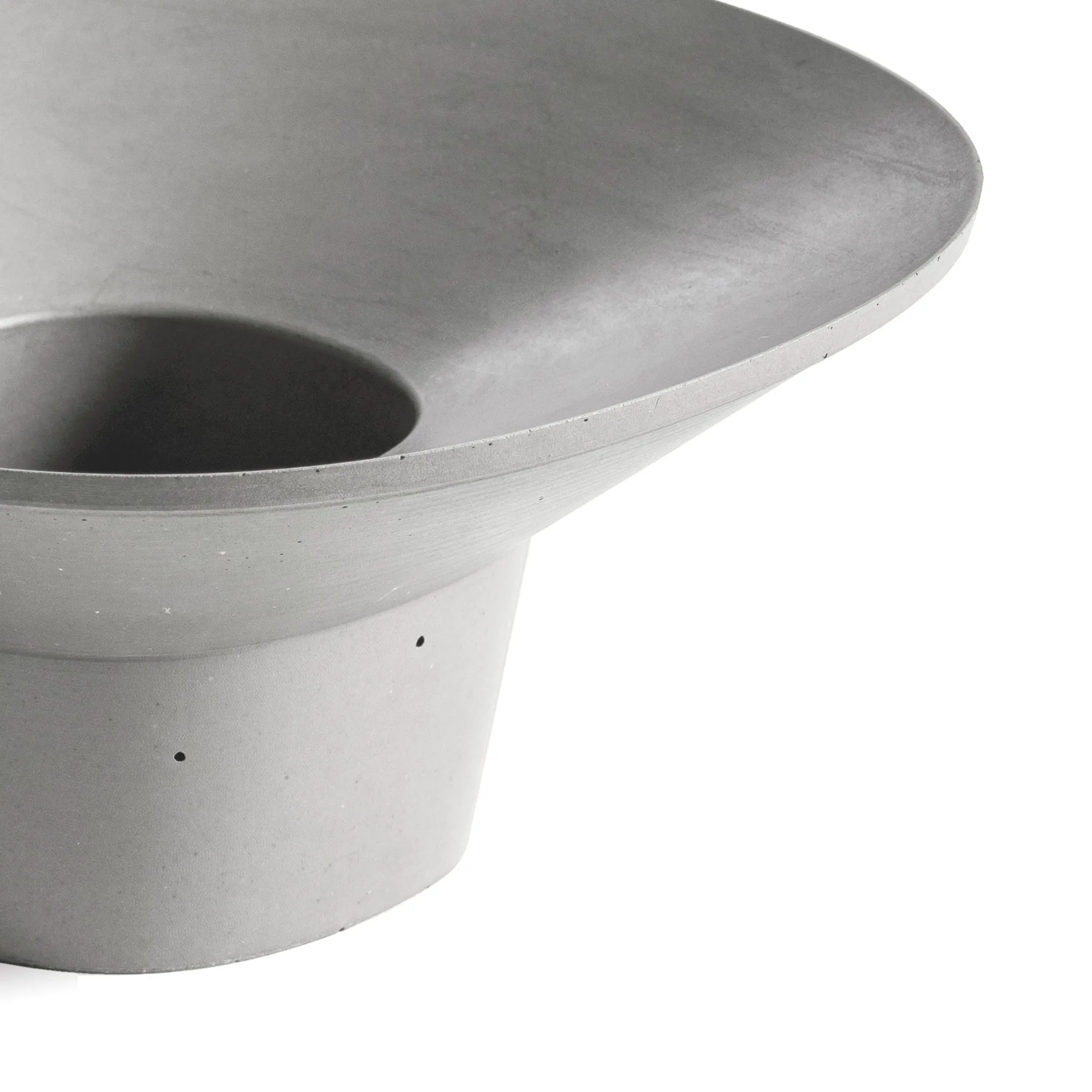 Superellipse flower tray - concrete grey