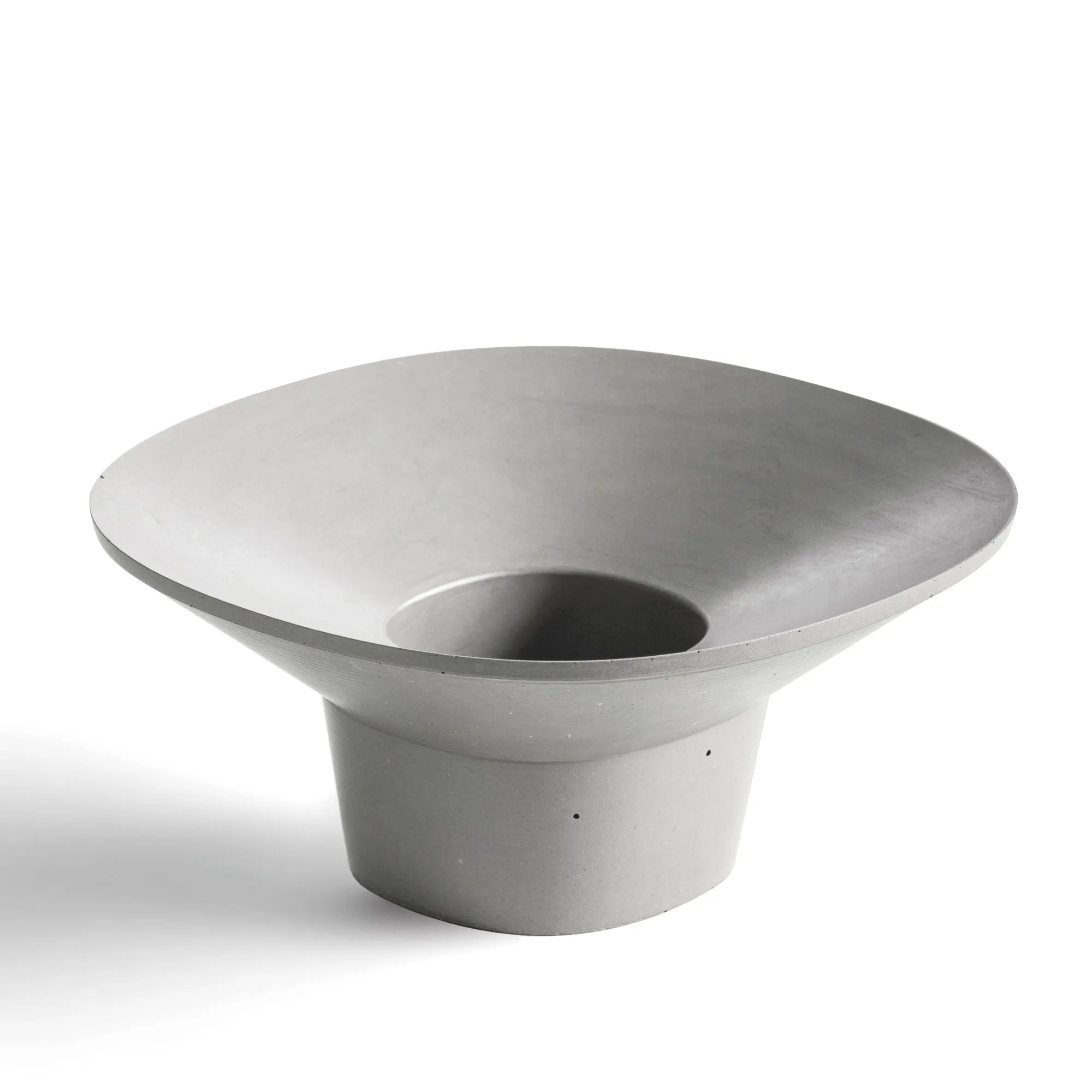 Superellipse flower tray - concrete grey